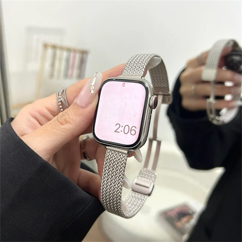 Sneakers Er - Lüks İnce Metal Manyetik Kayış IWatch